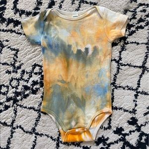 Organic tie dye onesie